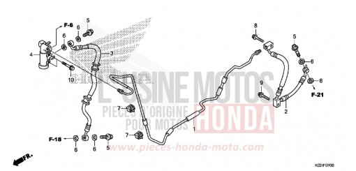 REAR BRAKE HOSE/BRAKE PIPE SH150G de 2016